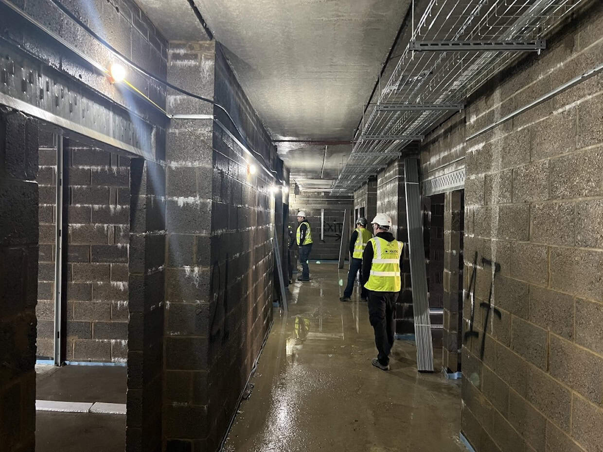 works now underway on a £350k dry lining and plastering package for lawrence baker 11